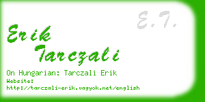 erik tarczali business card